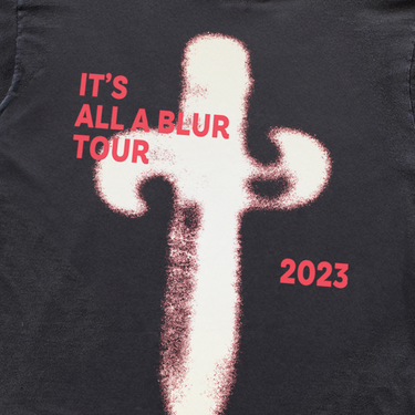 21 SAVAGE & 'IT'S ALL A BLUR' TOUR 2023 MERCH HEAVYWEIGHT BLACK T-SHIRT