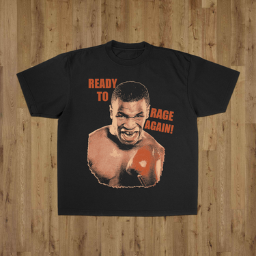 READY TO RAGE AGAIN BLACK HEAVY WEIGHT T-SHIRT